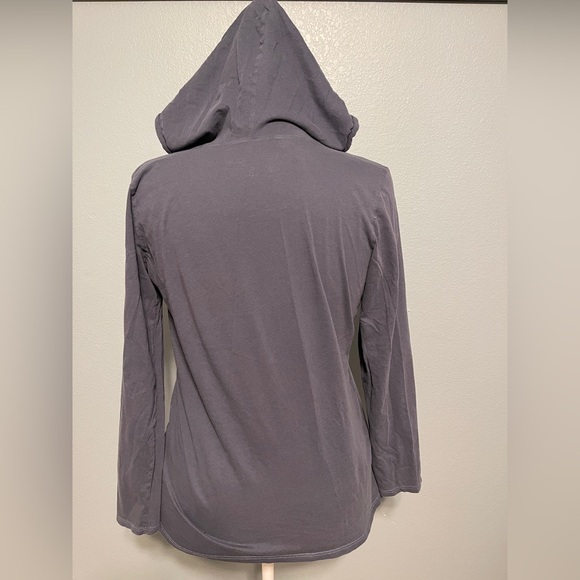 Life Is Good Pretty Flower Burst Gray Hoodie Crusher Top Cozycore Lounge Small - Picture 2 of 6